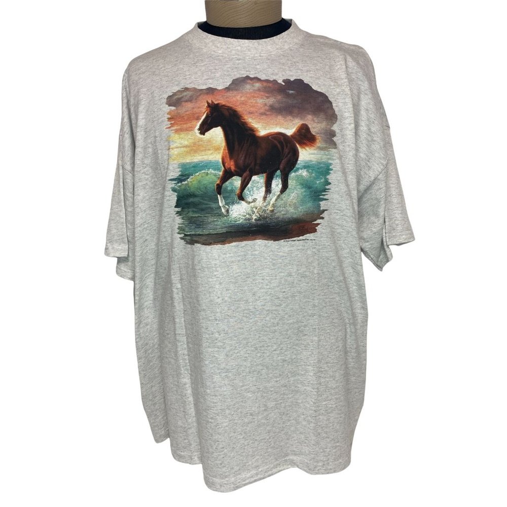 Vintage Wild Horse T Shirt 1996 Nature Wildlife Mens Size XXXL